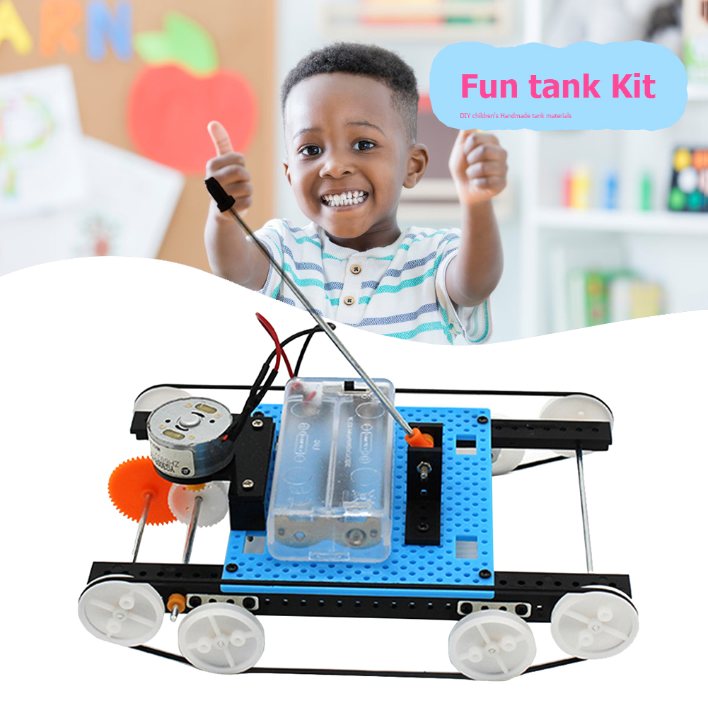 thumbnail image 3 of Juguetes creativos de tanques eléctricos Ejuicio HABITACIÓN Handal para niños Vehículo para niños Ensamble Ciencias Experimento Materiales Kit Craft, 3 of 5