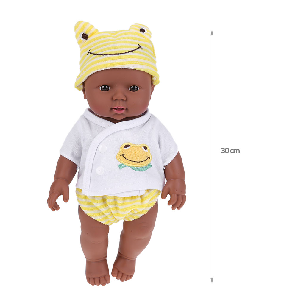 thumbnail image 3 of Muñeca Reborn de 30 cm, juguete realista de vinilo para niños (amarillo), 3 of 9
